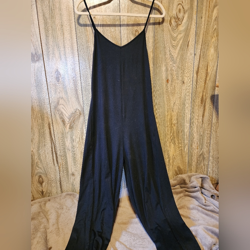 FASHION NOVA Spaghetti Strap Jumpsuit - BLACK